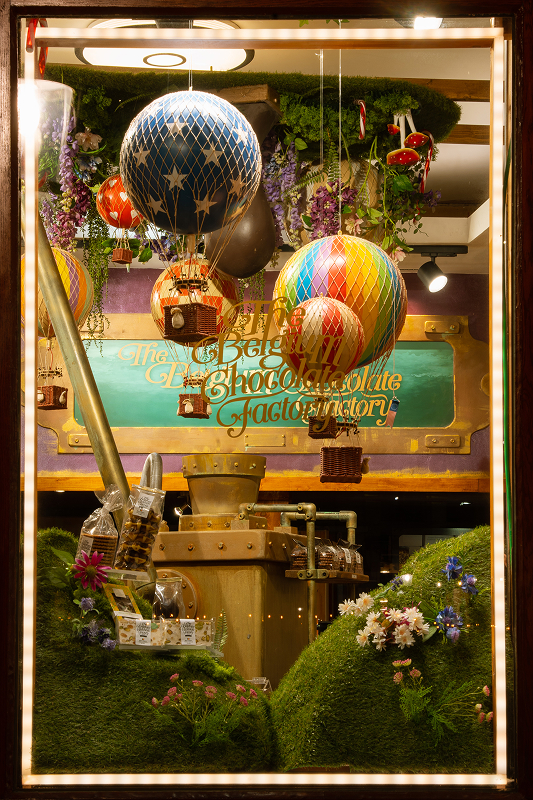 Inside the chocolate boutique